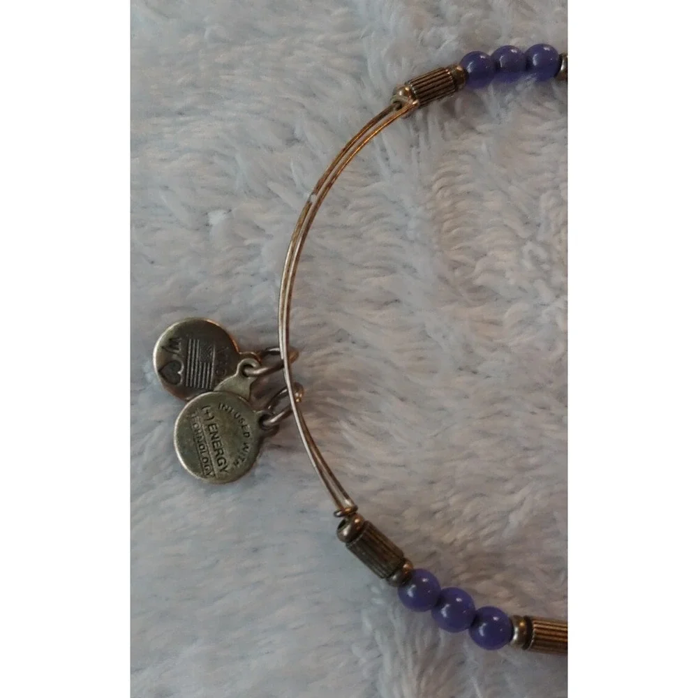 ALEX AND ANI  Energy Blue Stone BANGLE BRACELET Silver